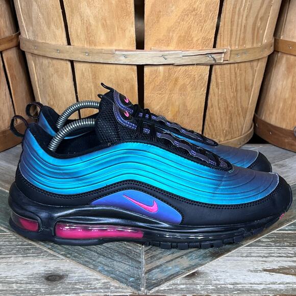 Nike Air Max 97 LX Throwback Future AV1165-001 Black Fuchsia Sneakers Mens 8.5 - Picture 1 of 11